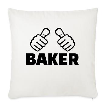 Boulanger - Housse de coussin décorative 45 x 45 cm - blanc nature - Devant