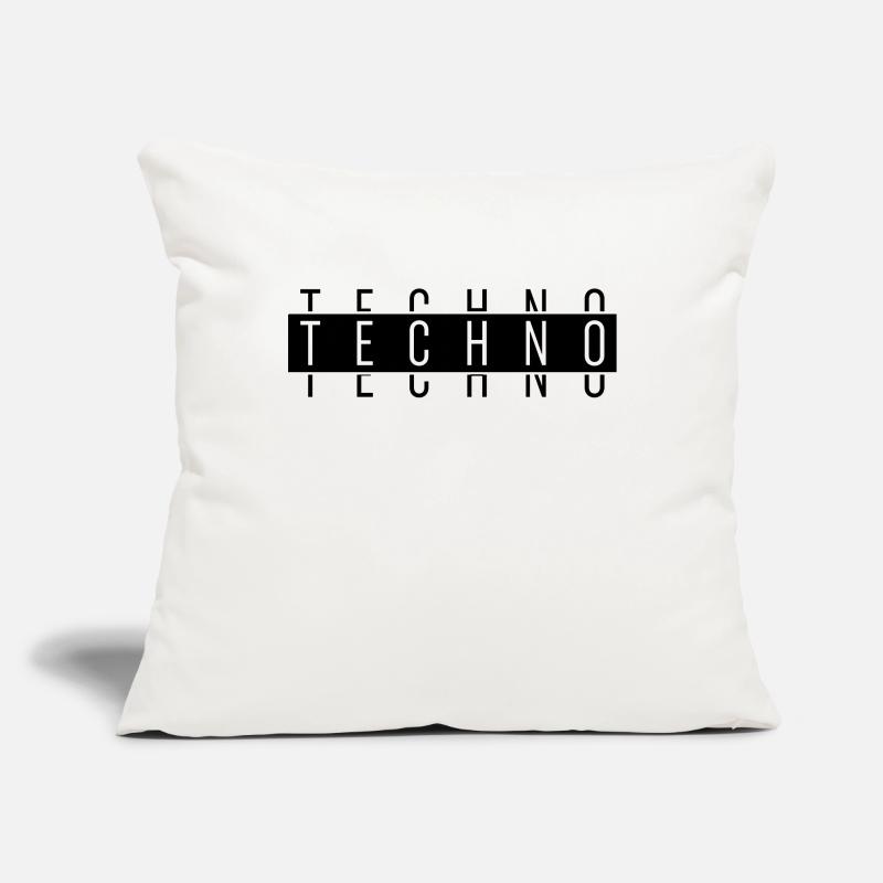 TECHNO TECHNO TECHNO Sofa pillowcase 17,3'' x 17,3'' (45 x 45 cm)