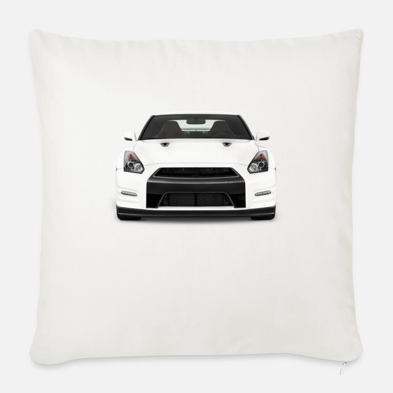 GTR devant - Housse de coussin décorative 45 x 45 cm - blanc nature