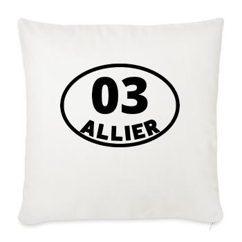allier - Housse de coussin décorative 45 x 45 cm - blanc nature - Devant