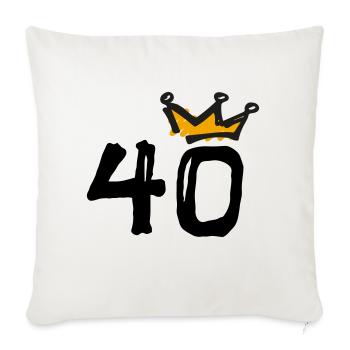 40e anniversaire Krone - Housse de coussin décorative 45 x 45 cm - blanc nature - Devant