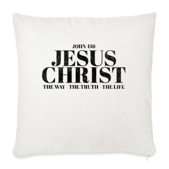 Jesus Christ Bible Christian Christian Cross - Sofa pillowcase 17,3'' x 17,3'' (45 x 45 cm) - natural white - Front