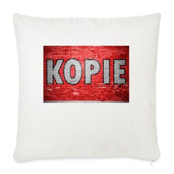 Kopie Ziegelsteinmauer Graffiti - Sofakissenbezug 45 x 45 cm - Naturweiß  - Vorne