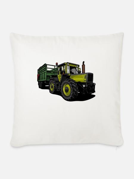 Traktor // Illustration - Sofakissenbezug 45 x 45 cm - Naturweiß