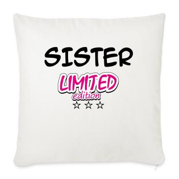 SISTER LIMITED EDITION - Sofakissenbezug 45 x 45 cm - Naturweiß  - Vorne