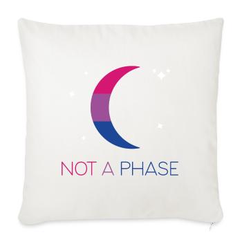 LGBTQ Pride Month - Not a Phase - Bisexual - Sofa pillowcase 17,3'' x 17,3'' (45 x 45 cm) - natural white - Front