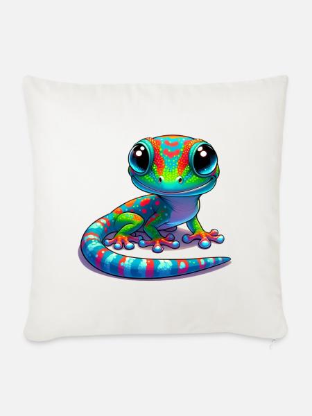 Gecko - Sofakissenbezug 45 x 45 cm - Naturweiß