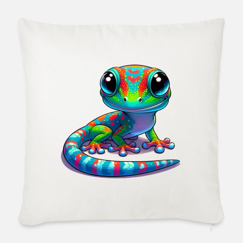 Gecko - Sofakissenbezug 45 x 45 cm - Naturweiß 