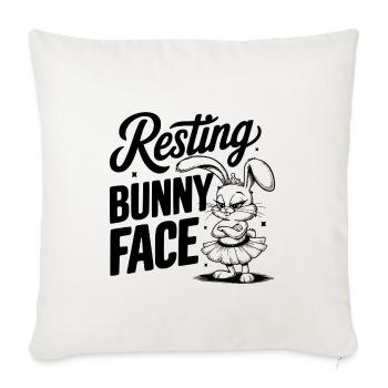 Resting Bunny Face - Sofa pillowcase 17,3'' x 17,3'' (45 x 45 cm) - natural white - Front