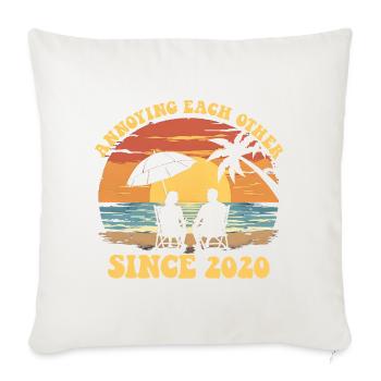 Agacement mutuel depuis l’anniversaire de 2020 - Housse de coussin décorative 45 x 45 cm - blanc nature - Devant