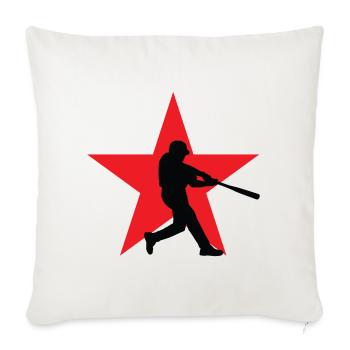 Baseball - Sports - Sofa pillowcase 17,3'' x 17,3'' (45 x 45 cm) - natural white - Front