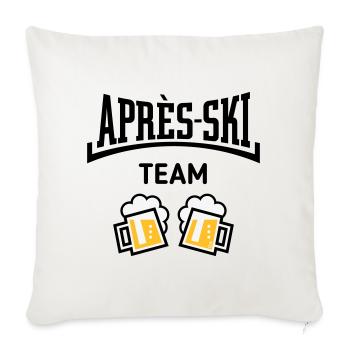 Équipe Après-Ski (Beer Après-Ski Concave / POS 3C) - Housse de coussin décorative 45 x 45 cm - blanc nature - Devant