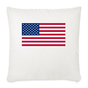 usa - Sofakissenbezug 45 x 45 cm - Naturweiß  - Vorne