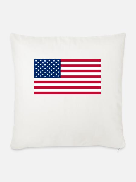 usa - Sofakissenbezug 45 x 45 cm - Naturweiß