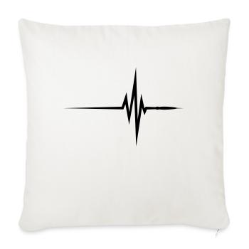 Pulse / beat / EKG - Sofa pillowcase 17,3'' x 17,3'' (45 x 45 cm) - natural white - Front