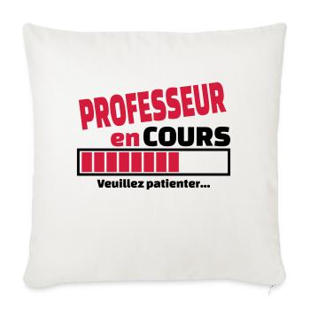professeur en cours - Housse de coussin décorative 45 x 45 cm - blanc nature - Devant