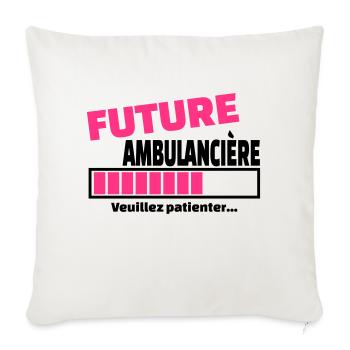 future ambulancière - Housse de coussin décorative 45 x 45 cm - blanc nature - Devant