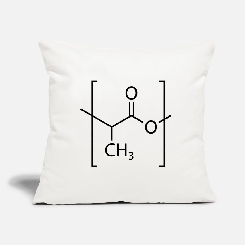 Molécule d'acide polylactique (PLA). Housse de coussin décorative 45 x 45 cm