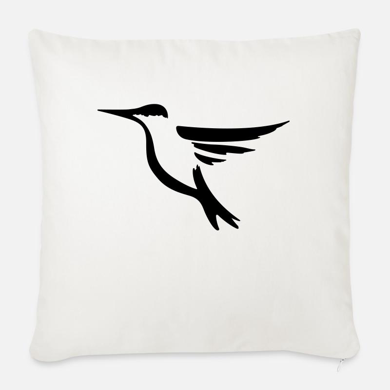 Kolibri 2 - Vogel Geschenk Geschenkidee - Sofakissenbezug 45 x 45 cm - Naturweiß 