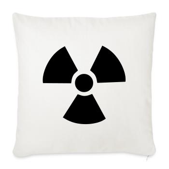 Radioactive Symbol - Sofa pillowcase 17,3'' x 17,3'' (45 x 45 cm) - natural white - Front