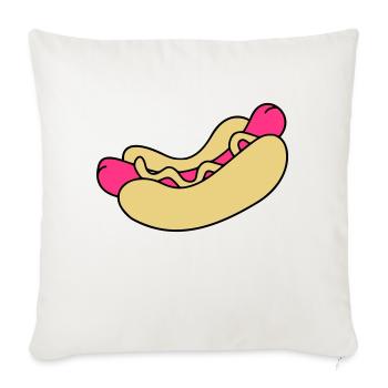 hot dog - Sofa pillowcase 17,3'' x 17,3'' (45 x 45 cm) - natural white - Front