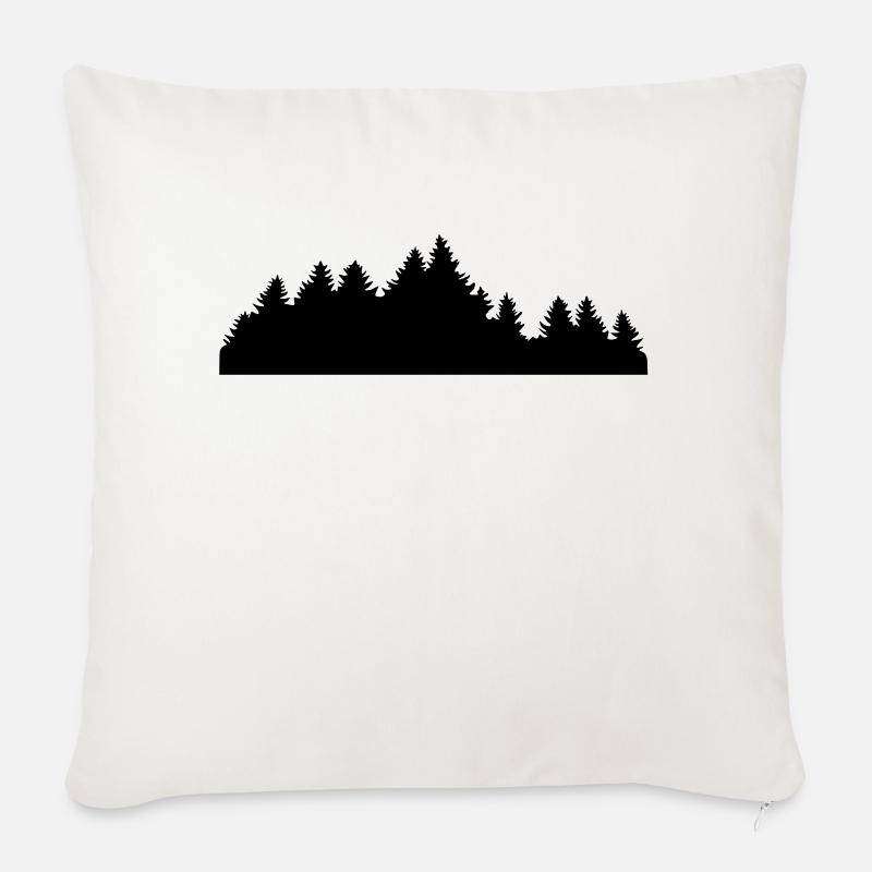 Wald - Sofakissenbezug 45 x 45 cm - Naturweiß 