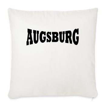 Augsburg lettrage - Housse de coussin décorative 45 x 45 cm - blanc nature - Devant