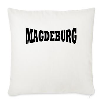 Magdeburg lettrage - Housse de coussin décorative 45 x 45 cm - blanc nature - Devant