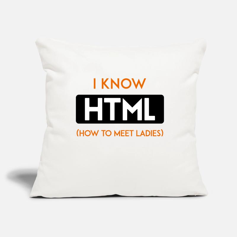 HTML web developer developer CSS programmer Sofa pillowcase 17,3'' x 17,3'' (45 x 45 cm)