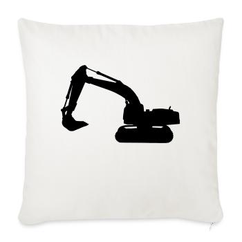 peleteuse engin chantier - Housse de coussin décorative 45 x 45 cm - blanc nature - Devant