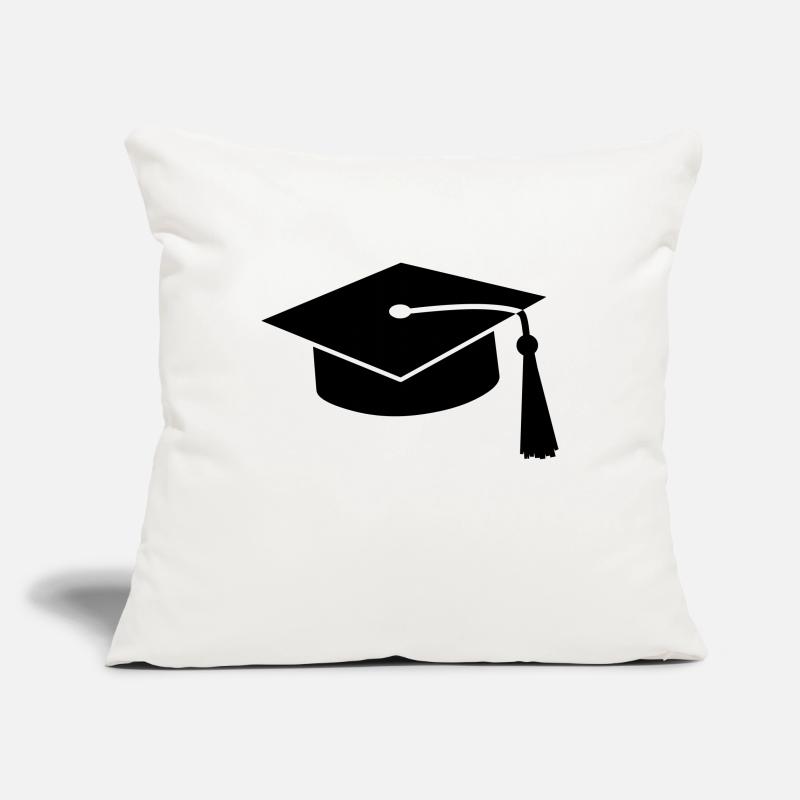graduation hat v2 Housse de coussin décorative 45 x 45 cm