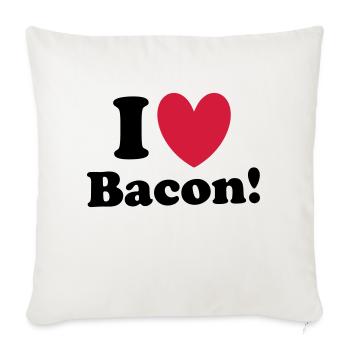 Bacon - Sofakissenbezug 45 x 45 cm - Naturweiß  - Vorne