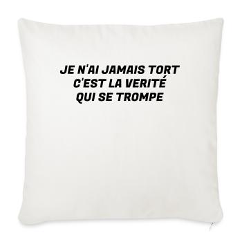 Humour - Drôle - Blague - Rire - Fun - Cool - Housse de coussin décorative 45 x 45 cm - blanc nature - Devant