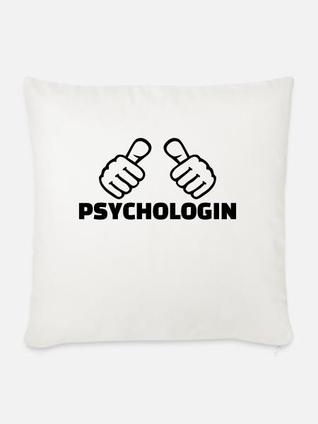 Psychologin - Sofakissenbezug 45 x 45 cm - Naturweiß