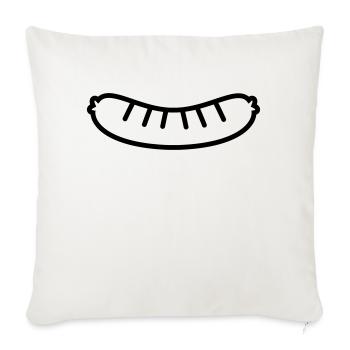 Sausage Outline - Sofa pillowcase 17,3'' x 17,3'' (45 x 45 cm) - natural white - Front
