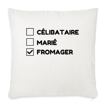 Fromager / Fromage / Travail / Métier / Job - Housse de coussin décorative 45 x 45 cm - blanc nature - Devant