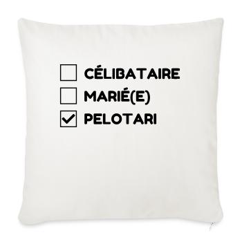 Pelote Basque Pelotari Sport Sportif - Housse de coussin décorative 45 x 45 cm - blanc nature - Devant
