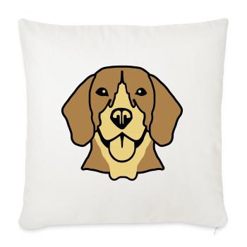Beagle - Sofakissenbezug 45 x 45 cm - Naturweiß  - Vorne