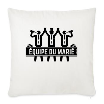 Groom's Team bachelor party - Sofa pillowcase 17,3'' x 17,3'' (45 x 45 cm) - natural white - Front