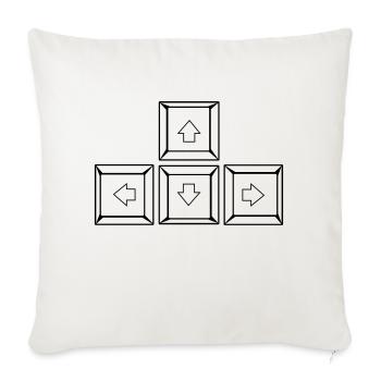 Up Down Left Right Keyboard Buttons (Keys) - Sofa pillowcase 17,3'' x 17,3'' (45 x 45 cm) - natural white - Front