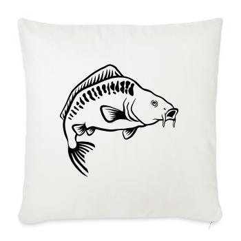 carp - Sofa pillowcase 17,3'' x 17,3'' (45 x 45 cm) - natural white - Front
