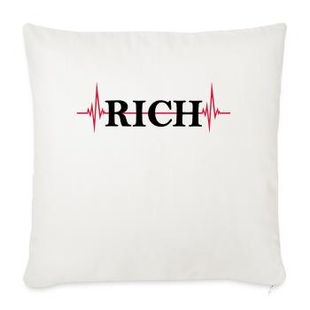 Logo Puls Riche - Housse de coussin décorative 45 x 45 cm - blanc nature - Devant