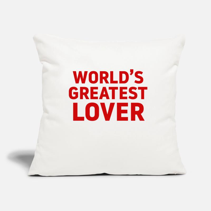 World's greatest Lover Orgasm Macho Braggart horny Sofa pillowcase 17,3'' x 17,3'' (45 x 45 cm)