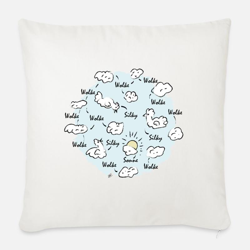 Seidenwolke - Sofakissenbezug 45 x 45 cm - Naturweiß 