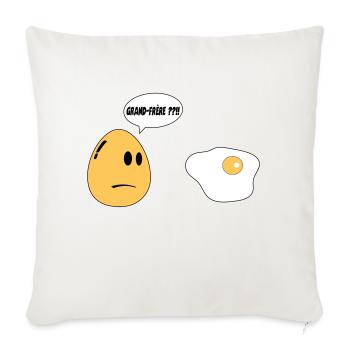 Grand Frère oeuf - Housse de coussin décorative 45 x 45 cm - blanc nature - Devant