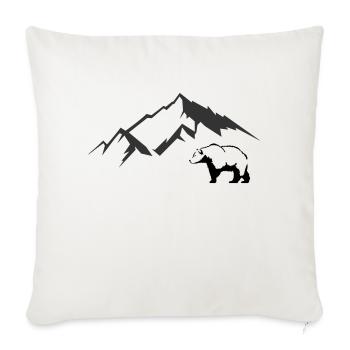 bär berge - Sofakissenbezug 45 x 45 cm - Naturweiß  - Vorne