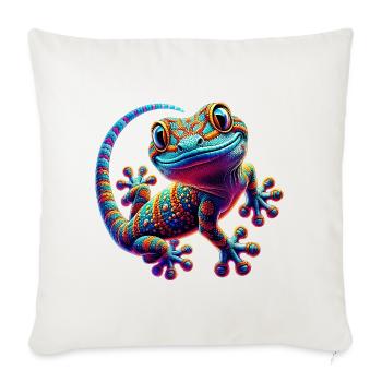Gecko - Housse de coussin décorative 45 x 45 cm - blanc nature - Devant
