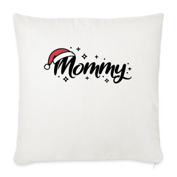 Chapeau de Noël Maman Maman - Housse de coussin décorative 45 x 45 cm - blanc nature - Devant