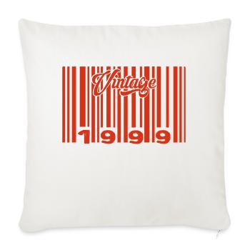 Vintage 1999 Born In 1999 26 Year Old Bar Code Anniversai - Sofa pillowcase 17,3'' x 17,3'' (45 x 45 cm) - natural white - Front