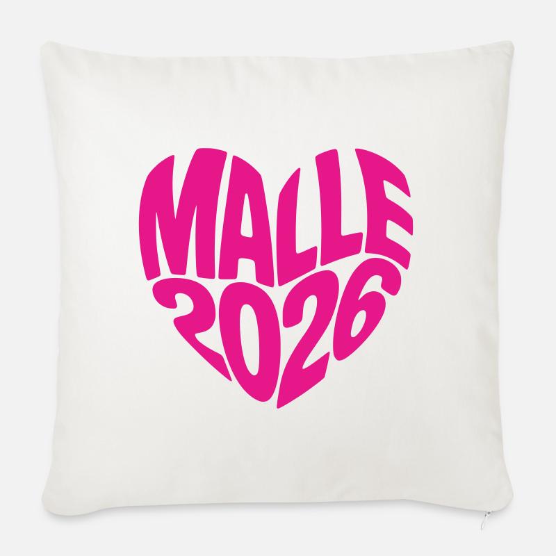Malle 2026 - Sofakissenbezug 45 x 45 cm - Naturweiß 